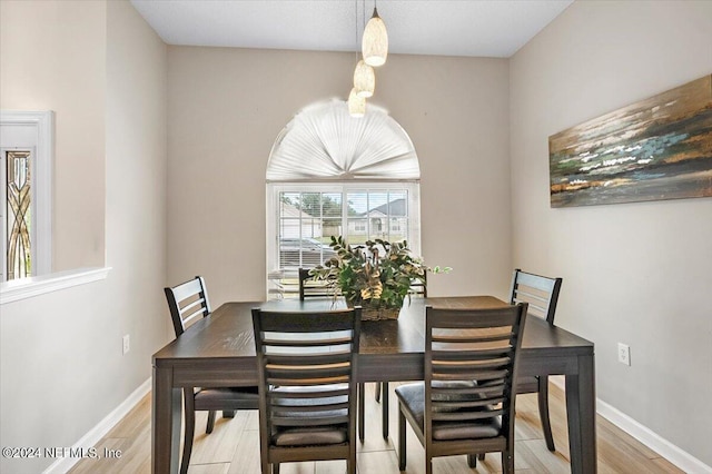 dining room featuring light wood-type flooring