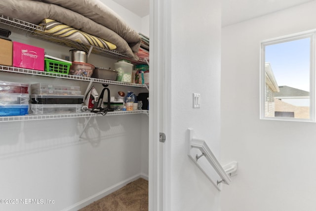 interior space featuring carpet flooring