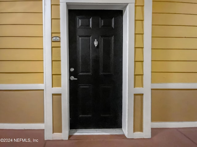 view of doorway to property