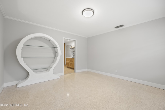 interior space featuring ornamental molding