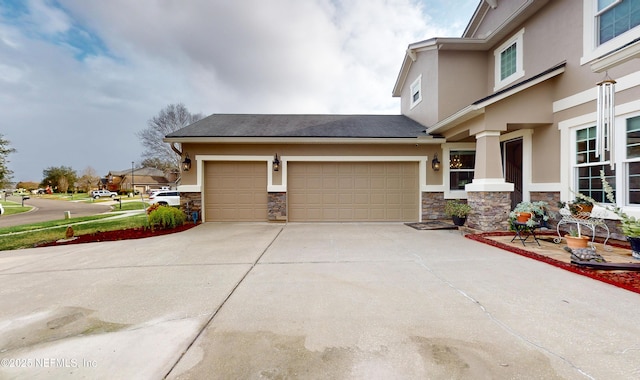 view of home's exterior featuring a garage