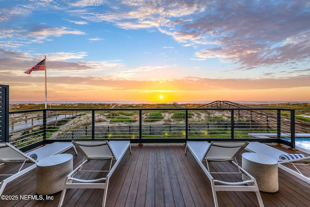 view of deck at dusk