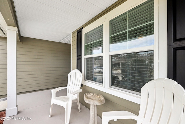 view of patio featuring covered porch