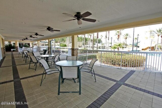 view of patio / terrace with ceiling fan