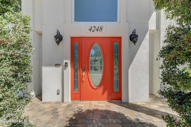 view of doorway to property