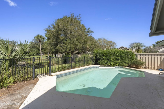 view of pool featuring a patio area