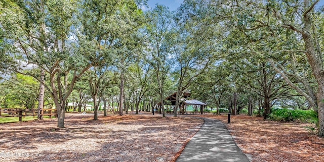 view of community featuring a gazebo