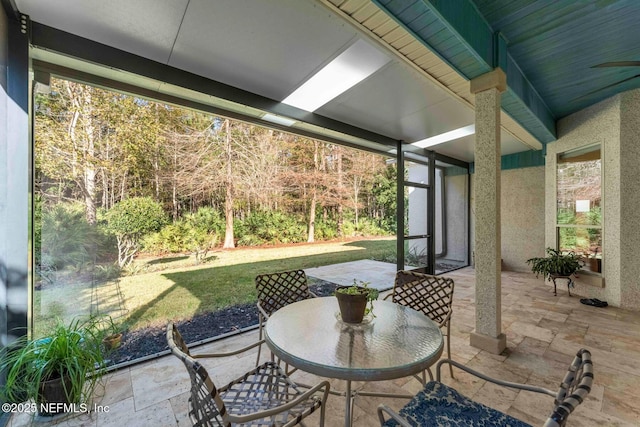 view of sunroom / solarium