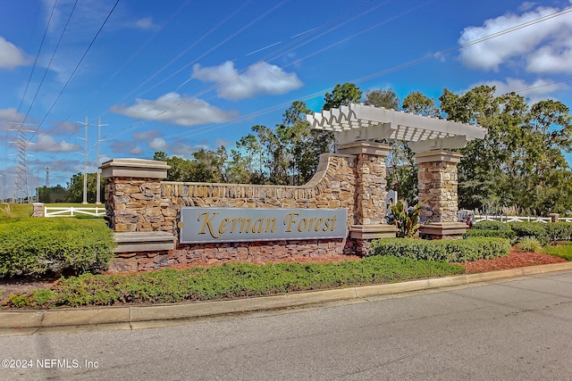 view of community sign