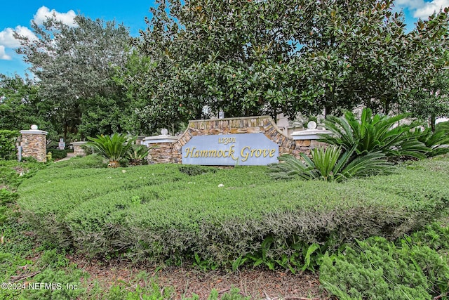 view of community sign