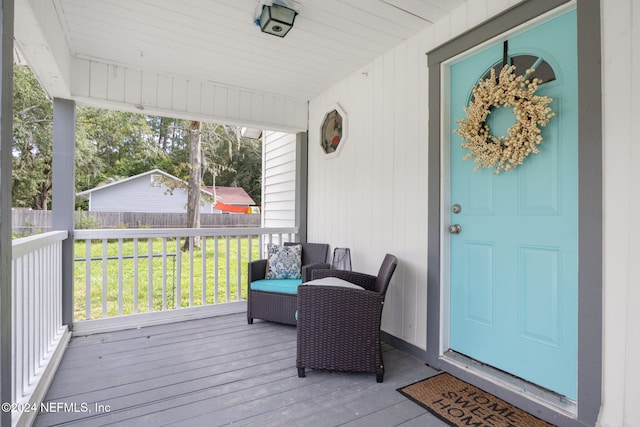 exterior space with covered porch