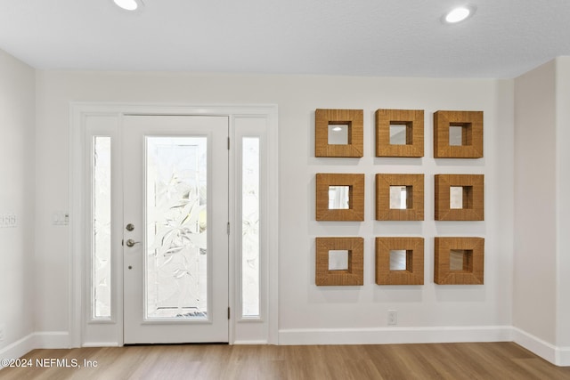 entryway featuring light hardwood / wood-style floors