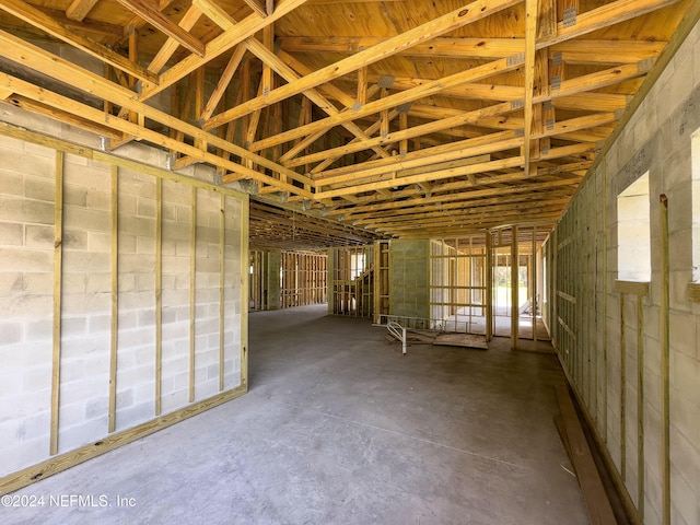 miscellaneous room with concrete flooring