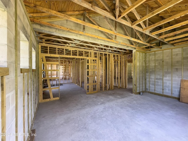 misc room with concrete floors