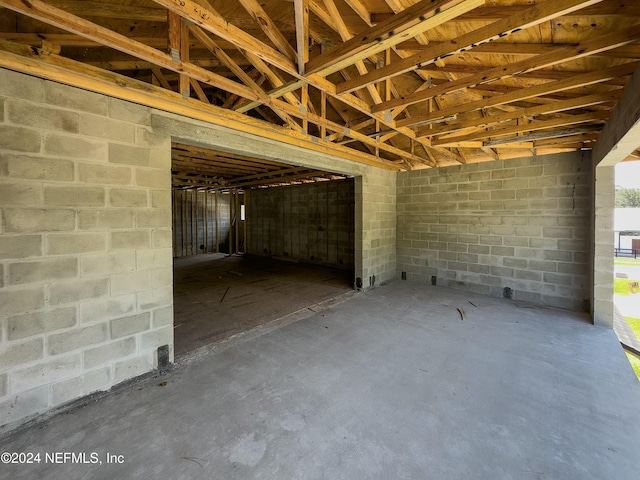 miscellaneous room with concrete flooring