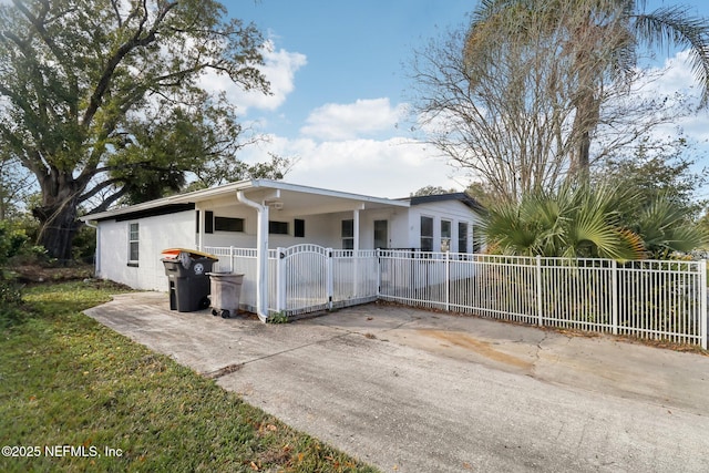 view of ranch-style home