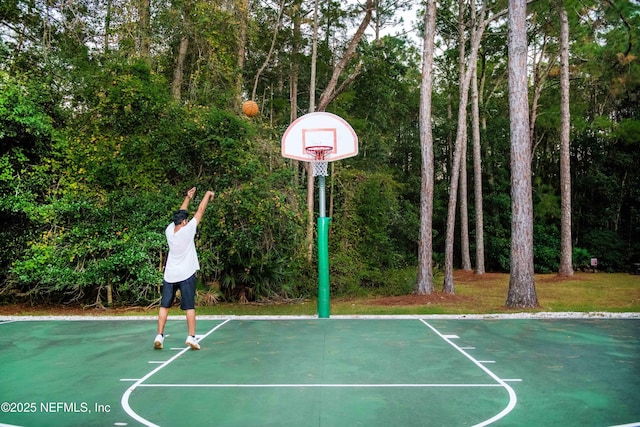 view of basketball court