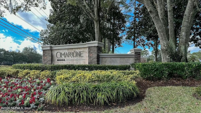 view of community sign