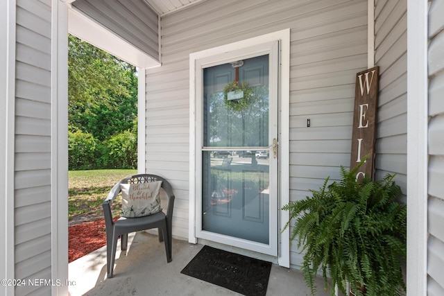 view of doorway to property