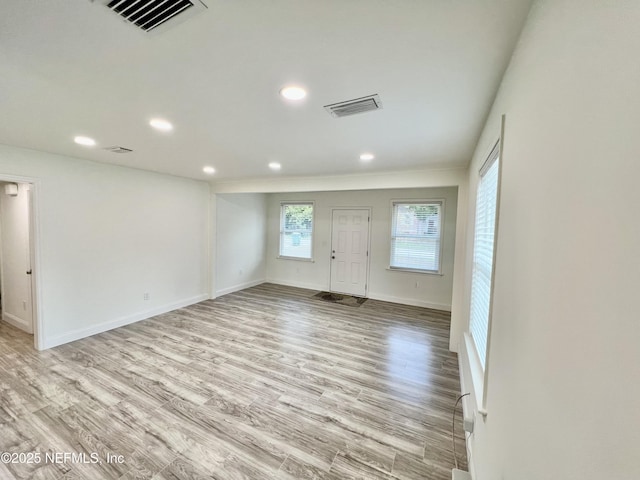 entrance foyer with light wood-type flooring