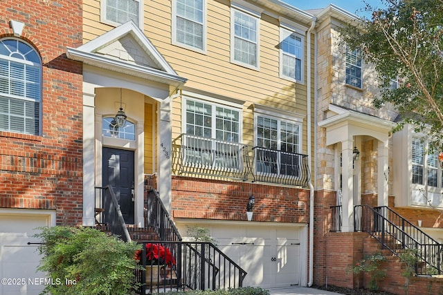 property entrance featuring a garage