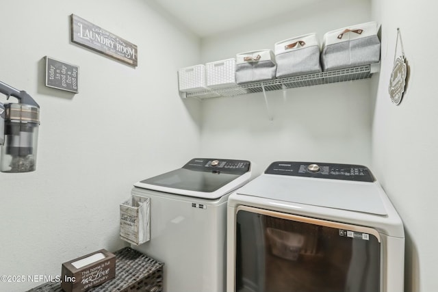 laundry area featuring washer and dryer