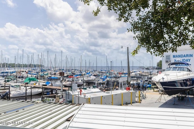 view of dock