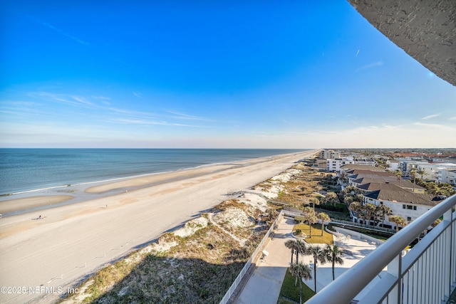 water view featuring a beach view