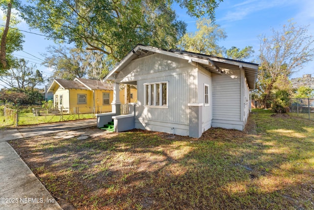 exterior space with a yard