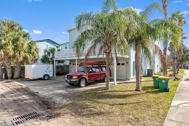 view of property with a garage