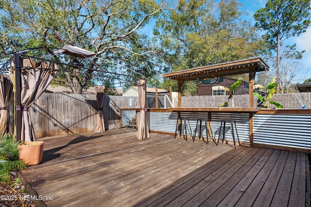 view of wooden terrace