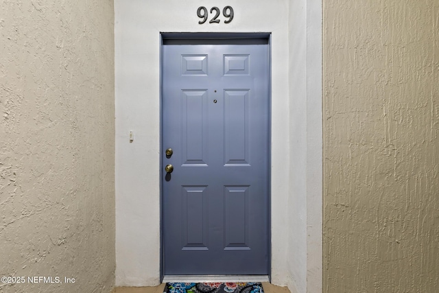 view of doorway to property