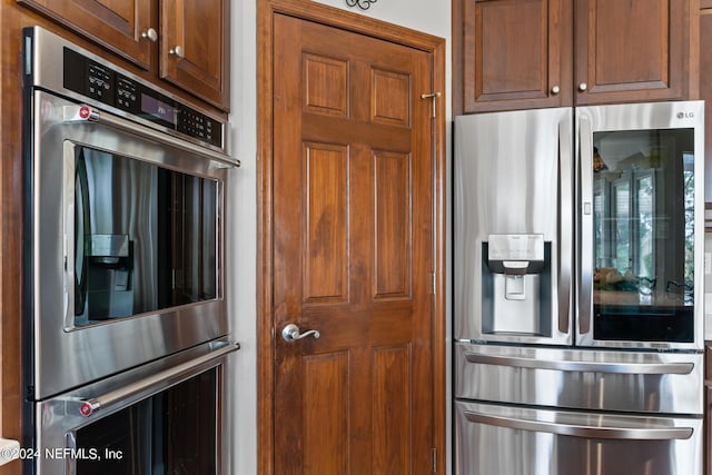 kitchen with appliances with stainless steel finishes