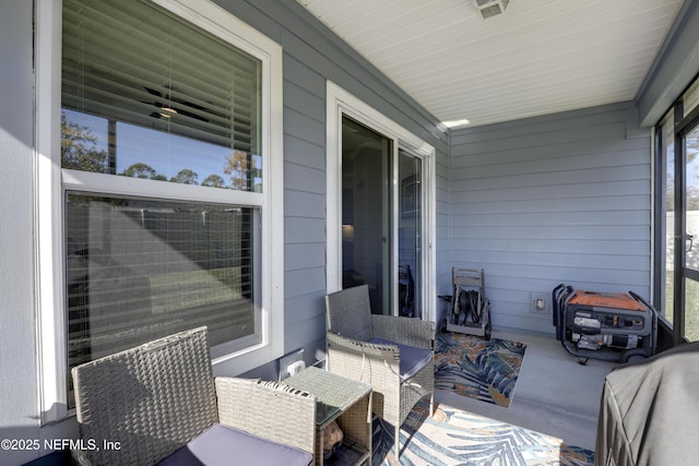 view of patio featuring a porch