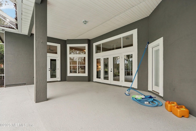 view of patio / terrace featuring french doors