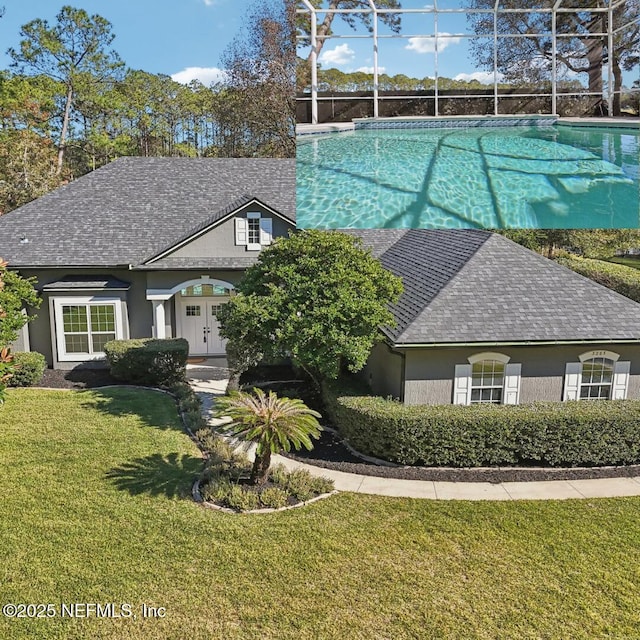 exterior space featuring a front yard