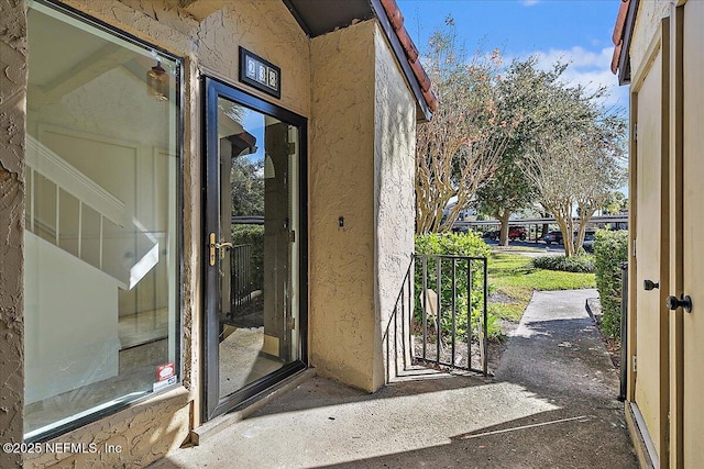 view of doorway to property