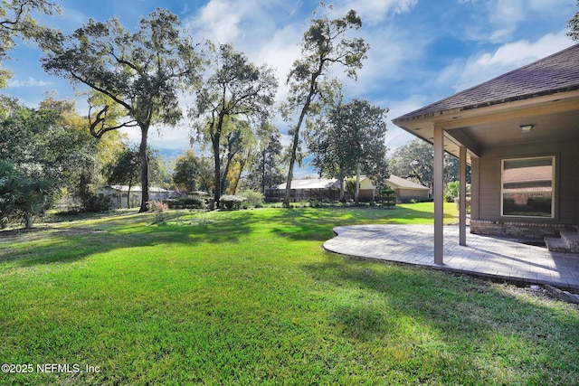 view of yard featuring a patio