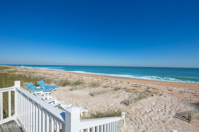 property view of water with a view of the beach