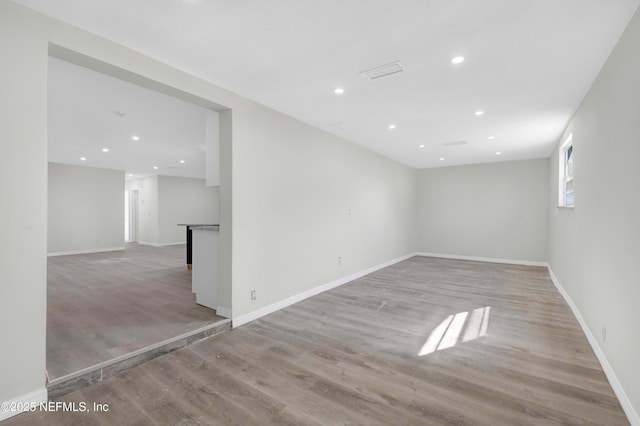 empty room featuring light hardwood / wood-style floors