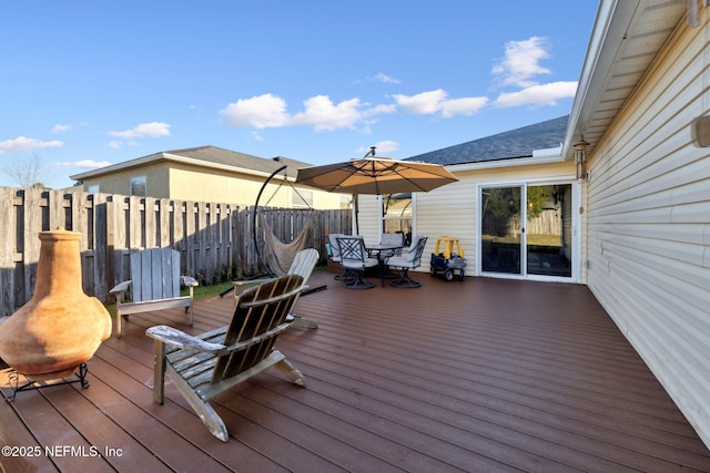 view of wooden terrace