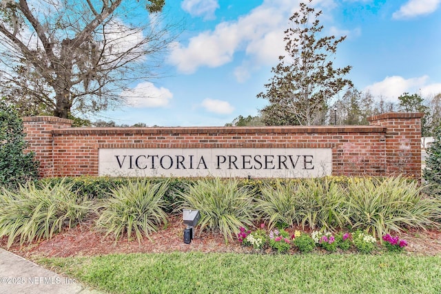 view of community sign