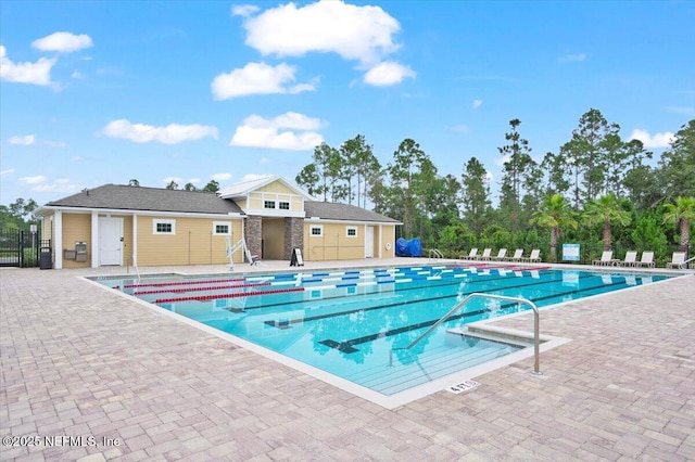 view of pool with a patio