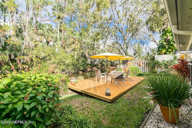 view of wooden deck