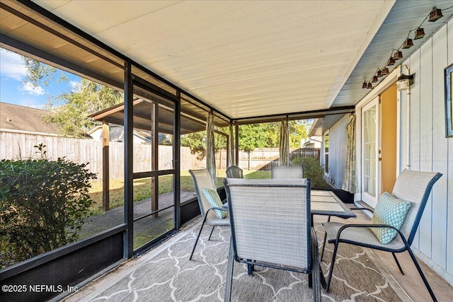 view of sunroom / solarium