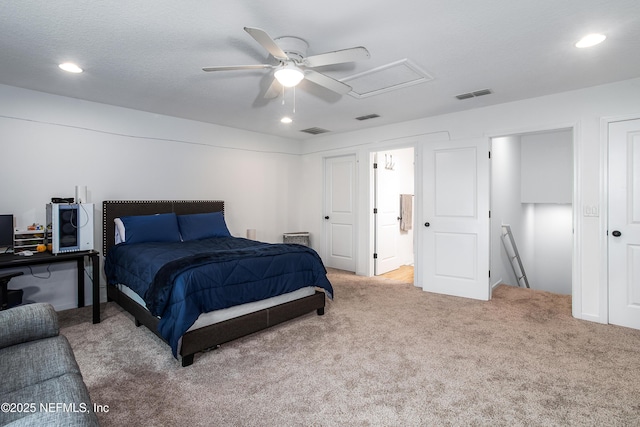 95220 Snapdragon Dr, Fernandina Beach, FL 32034 - carpeted bedroom with visible vents and recessed lighting