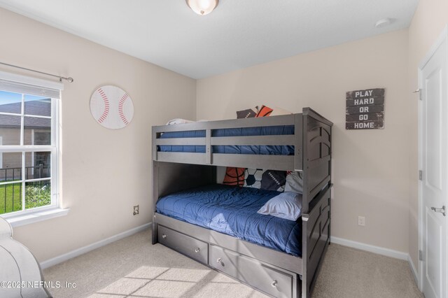 view of carpeted bedroom