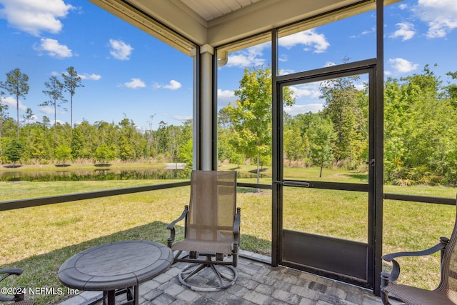 view of sunroom