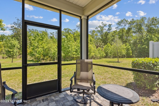 view of sunroom