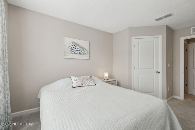 bedroom with carpet floors